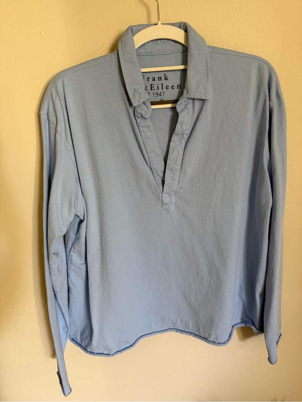 Frank & Eileen Patrick jersey Saltwater Blue Long-Sleeve Popover Shirt
